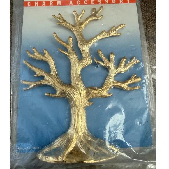 Vintage Sears Portrait Studio‎ Gold Charm Tree Photo Display NOS - Picture 2 of 7